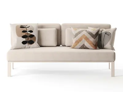 Solanas Sectional Sofa 3D model