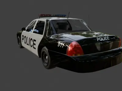 Police car 3D model V2