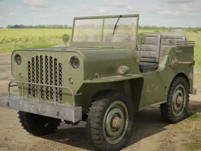 Jeep for Games Low-poly 3D model