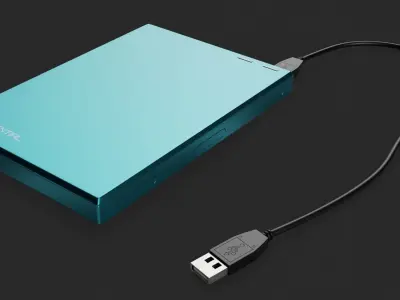 Generic External Hard Drive - GameReady Low-poly 3D model