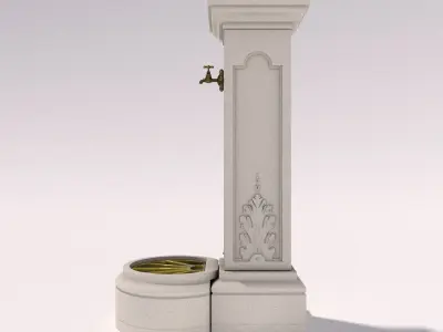 Concrete Watertap Column 3D model