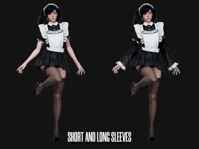 Maid - Game Ready Low-poly 3D model