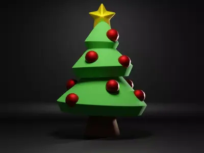 Christmas Tree Low-poly 3D model
