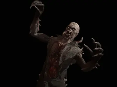 SuperZombie1  full pack 7 characters Low-poly 3D model