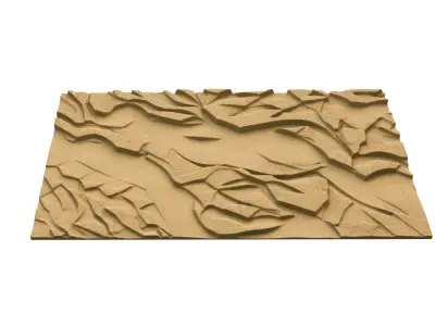 modern panel wall decor set wall relief mural CNC 86 3D model