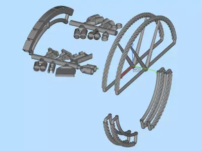 Luxury Braided Cable Bracelet  Modern Jewelry 3D Model STL 3D print model