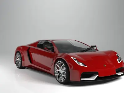 Vega EVX Electic Car Low-poly 3D model