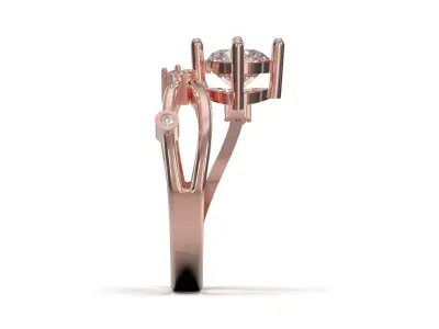 Jewelry printable solitaire ring model sr0129 3D print model