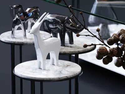 Cattelan Italia Coffee Tables Set 02 Low-poly 3D model