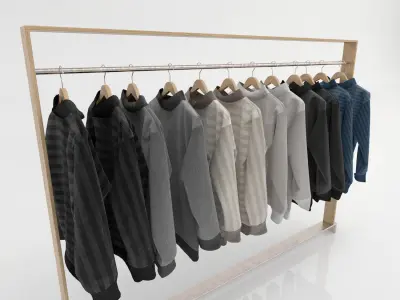Clothing Rack 2 3D model