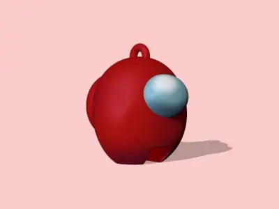 A Among Us keychain to decorate and play Free 3D print model