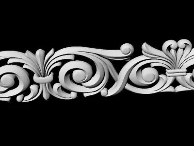 Central decor ornament for furniture 3D model 370