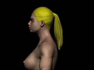 Female base mesh  Low-poly 3D model