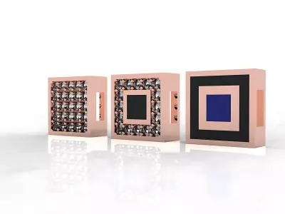 Charm Square pendant and bracelet 3D print model