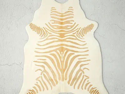 Rugs 5 zebra cowhide rug 3D model