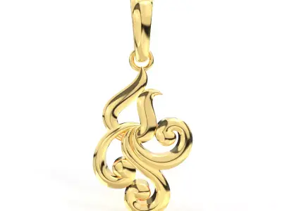 GOLD MIRACLE PENDANT 3D print model