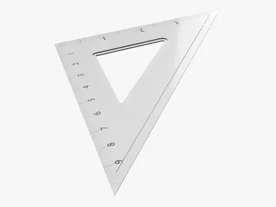 Ruler three-sided 02 3D model