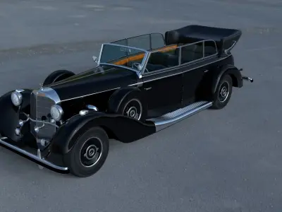 Mercedes 770K Staff Car HDRI 3D model