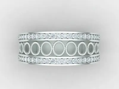 Wedding ring 08 3D print model