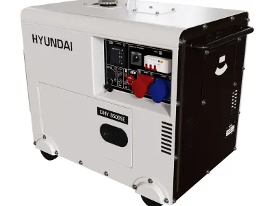 Hyundai DHY 8500SE Diesel Generator 3D model