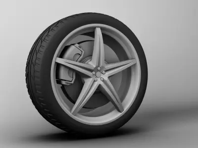 Tire model car wheel 3D model