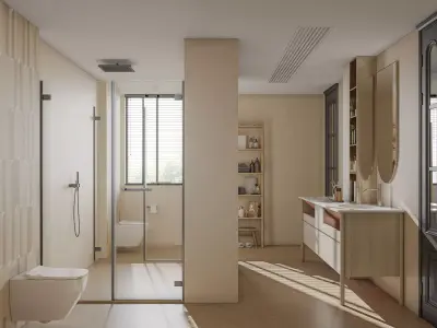 modern bathroom interior scenes 54 3D model