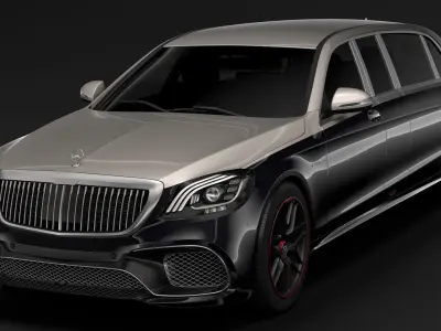 Mercedes AMG Maybach S 65 Pullman VV222 2019 3D model