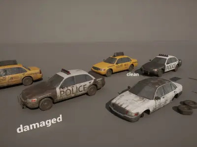 Vehicle Pack Low-poly 3D model from CGTrader