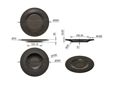 Unique Plate Design   Custom model for CNC 3D Print 3D print model