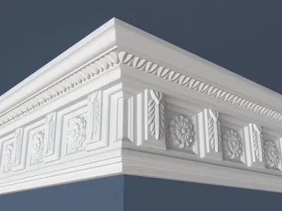 Decorative Crown Molding 3D model purchase