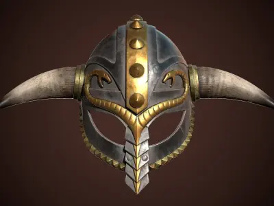 Viking Helmet 04 Low-poly 3D model