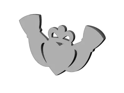 Claddagh heart crown onlay and molding relief 3D print model