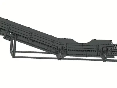 Industrial Drag Chain Conveyor  3D model