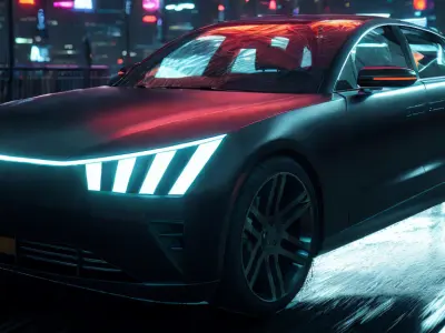 Electric car 4 3D model