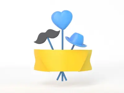 Father Day Frame 3D model