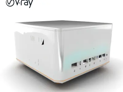 White Mini ITX Budget-Friendly PC Case model pack Low-poly 3D model