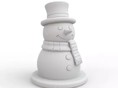 Snowman 3D Print Model 3D print model