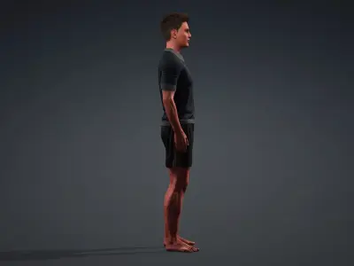 Realistic Human Male 3D Model 3D model