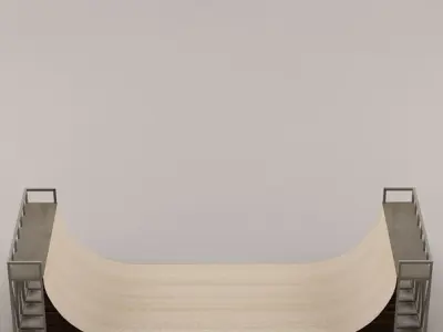 skate ramp 02 3D model