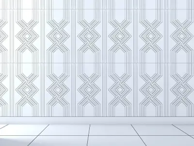 3d wall panel Low-poly 3D model 16