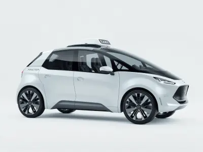 Futuristic Flying Taxi Concept Car 3D Model Low-poly 3D model