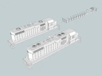 GP11 EMD Locomotive HO and N Scales 3D print model