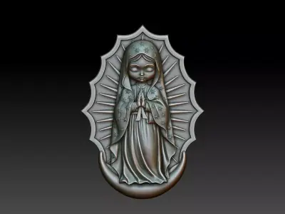 Virgin of Guadalupe 3 3D print model