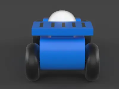 Wooden Race Car 3D model
