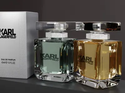 Luxury Perfume Bottle Inspired by Karl Lagerfeld Eau De Parfum  3D model