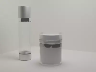 Airless containers Low-poly 3D model