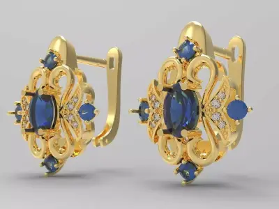 Classic earrings Free 3D print model