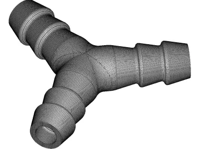Plastic Hose Connector 3D model