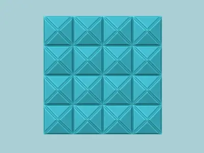 Wall Panel A09 Pyramid - Interior Design Decoration 3D print model