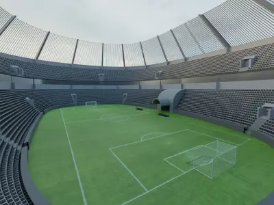Football Stadium Low-poly 3D model shop